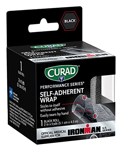 Curad Performance Series Ironman self-Adherent Wrap, Crna, 2 x 5 yds