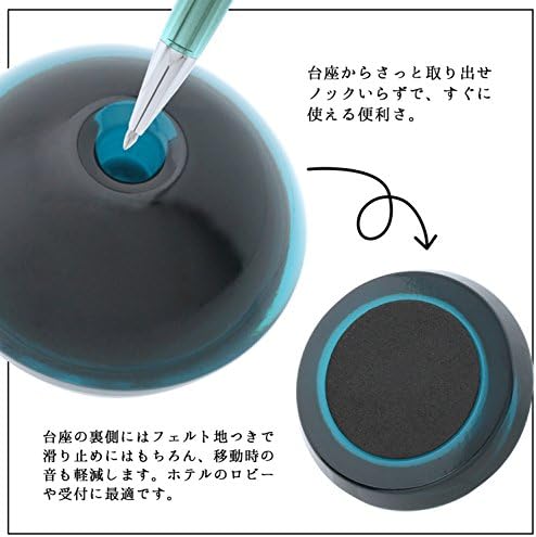 Zebra Flos Desk hemijski olovka, 0,7 mm, crna mastila, staklo plava