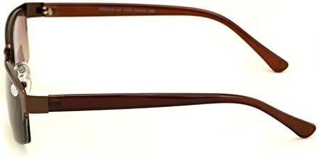 V.w.e. Metalni pravokutni progresivni bez linije za čitanje naočala TRI-fokal čitač vanjske sunčane naočale