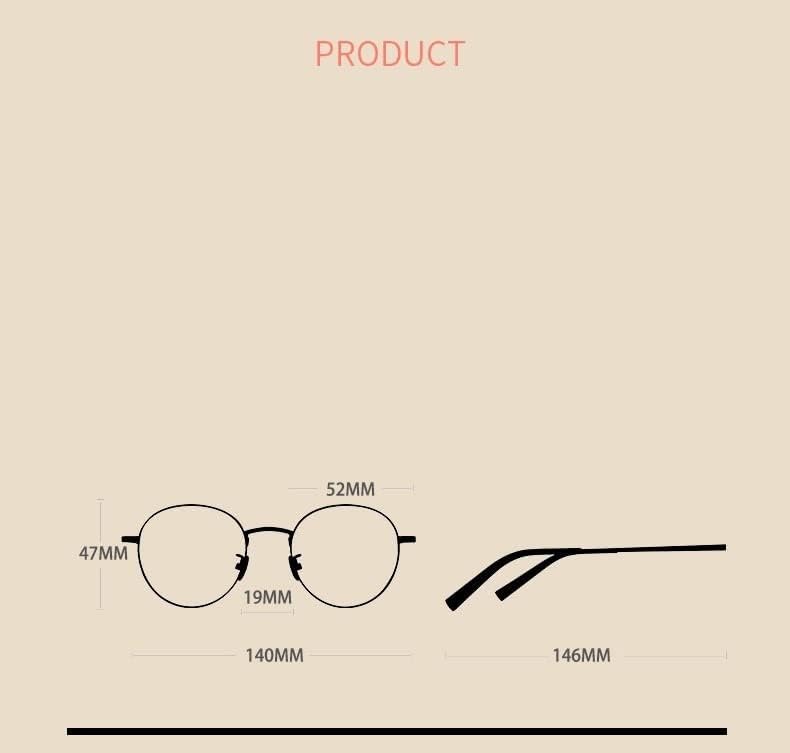 TUDEXX Naočale za čitanje metala u obliku okvira, naočale za čitanje ultra za žene muškarci, HD plavi čitač blokiranja svjetla