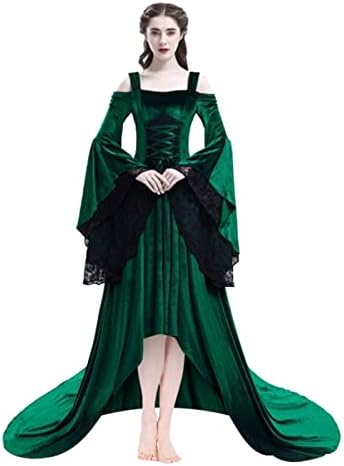 Regency haljine za žene Plus Size truba rukav Maturalna balska haljina sa čipkom na leđima Halter haljina renesansni kostim