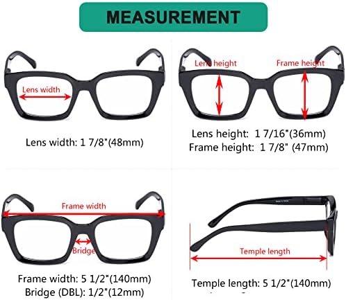 Okažite zatezanje 10% na paketu 4 pakovanja dame za čitanje naočala i 4 čitača za žene +1,75