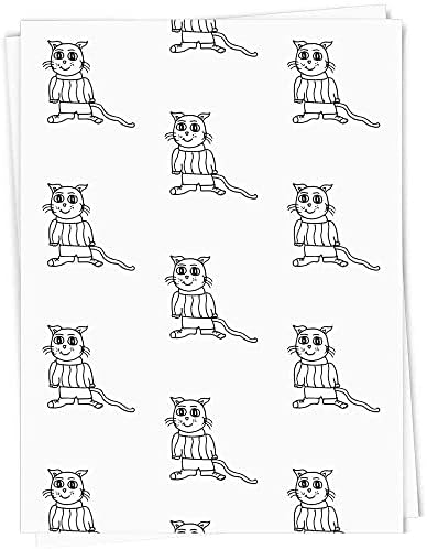 4 x' mačka u džemperu ' poklon oznake/naljepnice