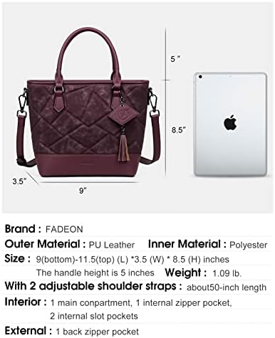 Fadeon laptop ruksak tašna za žene modne PU dame na ramenu i torbica torba Crossbody torbica sa 2 uklonjive trake