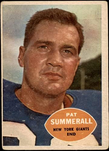 1960. topps # 77 Pat SummerAll New York Giants-FB Fair Giants-FB Arkansas