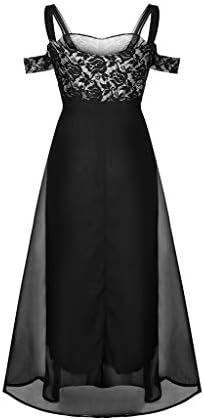 Žene Plus veličina hladna ramena Crna Maxi haljina cvjetna čipkasta zabava za Večernje Camis duge haljine haljine za Casual haljine