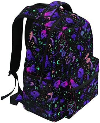 Glahy Magic Gljive Moon Stars Witch Boho Backpack School Bookbag Lagan backpack laptop za muškarce Žene Djeca