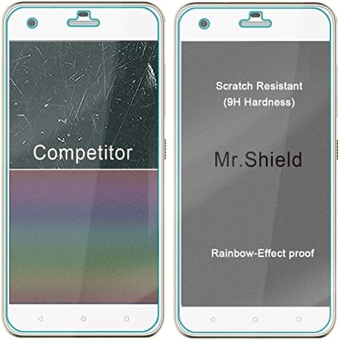 Mr. štit [3-PACK] dizajniran za HTC Desire 10 Pro [kaljeno staklo] zaštitnik ekrana sa doživotnom zamjenom