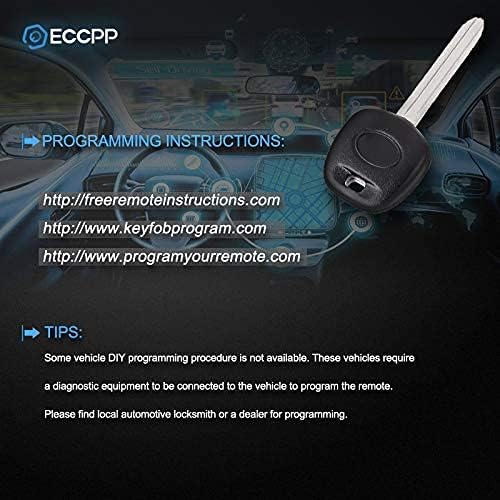 Eccpp zamjena za Nerezani Privezak za ključeve za paljenje Toyota serija TOY44D-PT