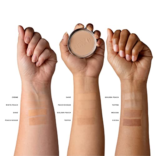Pure Powder Foundation mat Finish Face Makeup-prešani Porelesni korektor koji apsorbira ulje - veganska voćna pigmentirana Zlatna