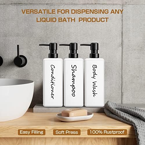 GMITING šampon i regenerator, pumpe šampon i bočice sa pumpom, moderno kupatilo tuš boce set za šampon za pranje karoserije, 3 pakovanje,