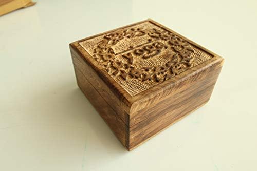 CraftnGifts Yoga kutija za nakit-drvena Mangowood kutija za nakit prstenje naušnice dugmad za manžete prstenje prstenje