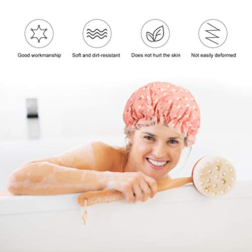 COHEALI SWIM CAPS plivanja 2pcs crtani uzorak kapice za tuširanje za kupanje za upotrebu zahranjene kade za kosu elastična dvoslojna kupaonica elastična traka za kajanje za kosu