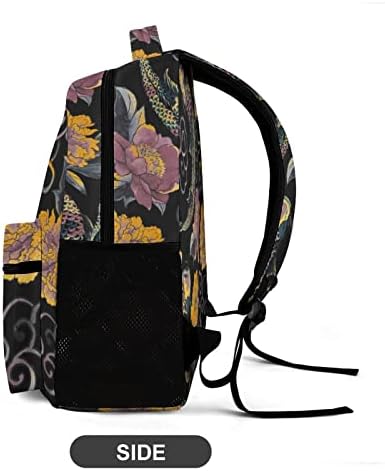 Ruksaci ramena Japansko cvijeće Ribama Dotrajalna ruksačka ruksaka Sportska torba