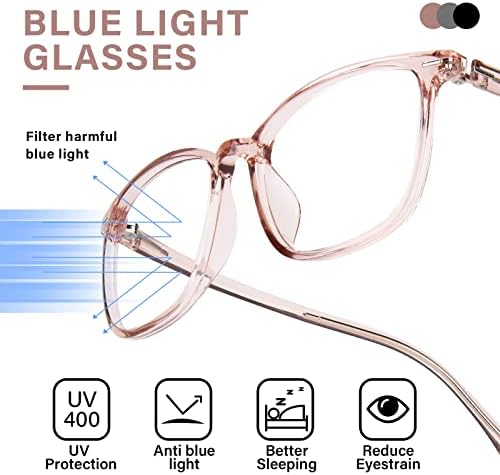 FONHCOO naočare sa plavim svjetlom za žene muškarci TR90 modni fleksibilni okvir protiv UV odsjaja kompjuterske naočare za blokiranje