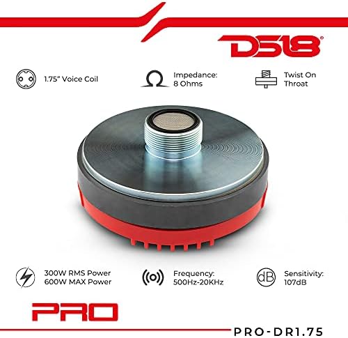 DS18 PRO-DR1.75 1 Twist na vozaču kompresije grla sa 1,75 Titanium glasovni zavojnica 600 vata max snage 8 ohm 107db Izuzetno glasno