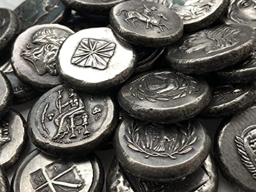 Grčki novčići mesingani srebrni antički obrtni obrtni kovanice nepravilne veličine tipa 82