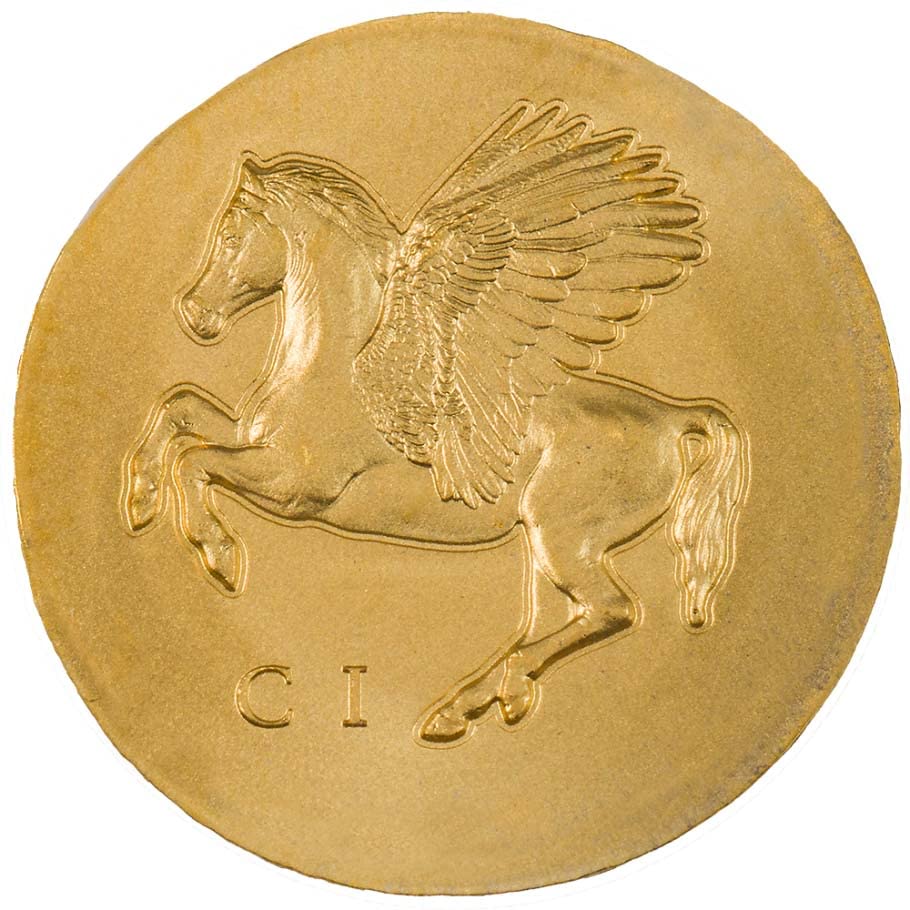 2022 DE Numizmatičke ikone Powercoin Pegasos Gold Coin 5 $ Cook Islands 2022 0.5 GR Antikni završetak