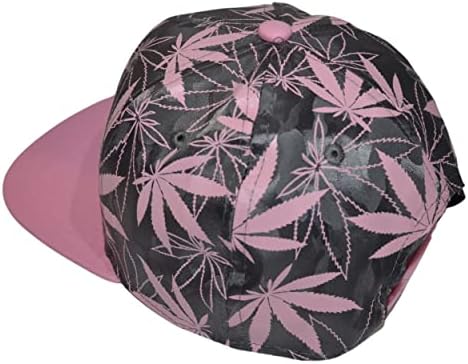 Popfizzy korov šešir za žene, Flatbill marihuana snapback kapa, ružičasti dodaci za korov, šešir za lonac, pokloni korova, stoner pokloni