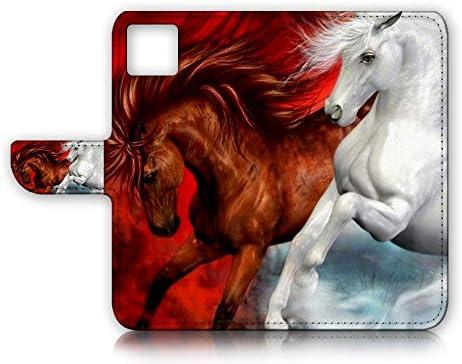 za iPhone 11 Pro Max, dizajniran poklopac futrole za telefon sa preklopnim novčanikom, A21141 bijeli konj
