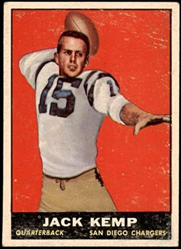 1961 TOPPS # 166 Jack Kemp San Diego Chargers VG + Chargers Occidental