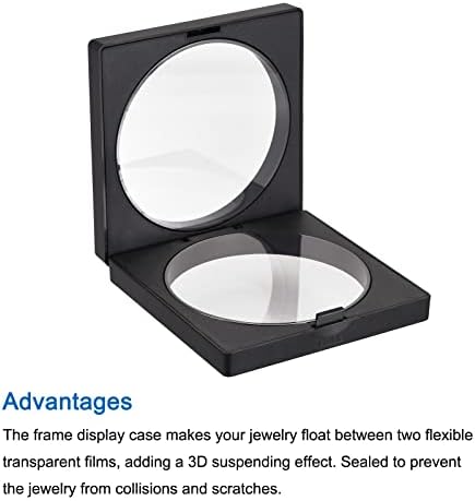 MekCanixity-a ploča zaslona zaslona 3D kutija za prikaz nakita 4,65 x 4,65 x 0,79 inča crna za ring ogrlice narukvica od 2