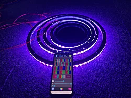 Sando Tech 4PCS 15 RGB Promjena automobila LED zvučnik ukrasni komplet svjetla Vodootporna klipna zvona Bluetooth aplikacija