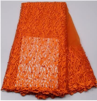 Sfabric Afrička čipkasta tkanina breskva čipkasta sa šljokicama / najnovije zlatne Francuske nigerijske čipkaste tkanine za vjenčanje ljubičaste nigerijske čipkaste tkanine za šivanje haljina odjeća šivaći materijali tkanina