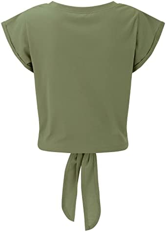 Lagana pamučna majica ženske majice kravate letnje seksi majice leptir mašne sa Halterom Tank Tops modni bluze haljine vrhovi