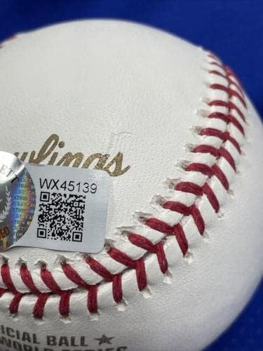 Travis Wood potpisan autogramirani Svjetski serija Baseball Curs obrnuta ISC - autogramirani bejzbol