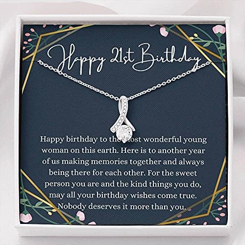 Nakit za poruke, ručno izrađena ogrlica - personalizirani poklon Petit Ripbon, 21. rođendan za svoj poklon, 21. rođendanski poklon