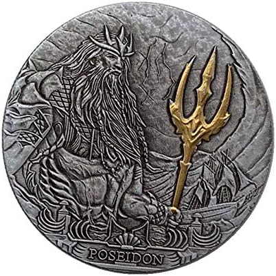Roman drevni grčki nikl srebrni prigodni kovani novčić Bog TRINTED IDA CRYPRURRENCY SA ZAŠTITNIM TAKOM LIČNI AMATER COION