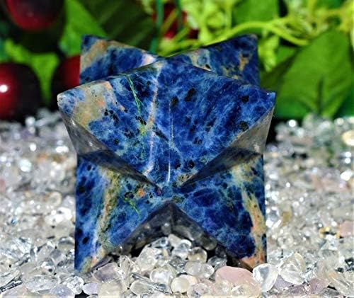 Excel 230gr / 7cm Blue Sodalite Stone 8 Point Merkaba Star Rock and Minerals Izlečenje Reiki Spirit Stone