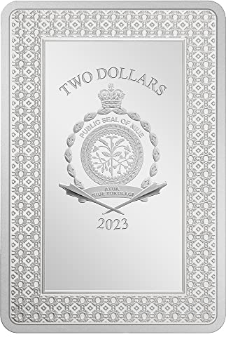 2023 DE Tarot Niue Powercoin kotač Fortune Tarot kartice u obliku 1 oz Silver Coin 2 $ Niue 2023 Dokaz