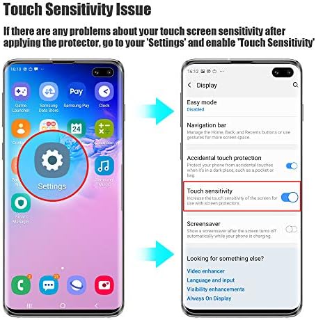 Alinsea zaštitnik ekrana kompatibilan za S10 Plus / + kaljeno staklo [puno ljepilo] [senzor otiska prsta kompatibilan] [3D staklo] [Case Friendly] 9h stakleni zaštitnik ekrana za Samsung Galaxy S10 Plus / +