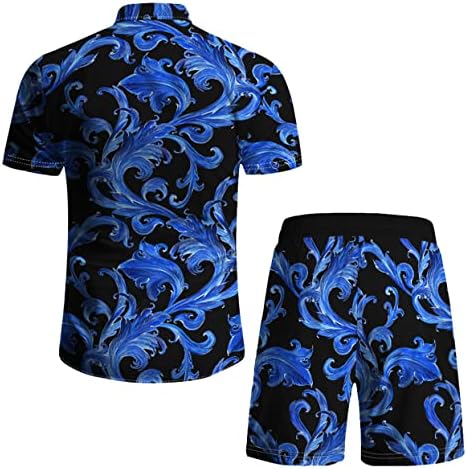 Outfit za plažu RPovig Odgovarajuće majice kratke hlače Muška havajska festivala cvjetna odjeća 2 komada setova sa šeširom kante