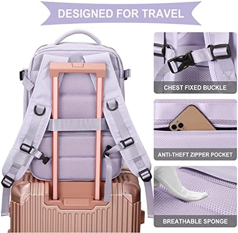 WONHOX veliki putni ruksak za žene, ruksak za nošenje, ruksak za planinarenje za laptop vodootporan sportski ruksak na otvorenom ležerni
