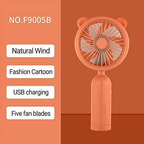 Wsklinft 1 set Hladni ventilator hladan zgodan crtani vjetar ručni ventilator za hlađenje za stol C narandžasti