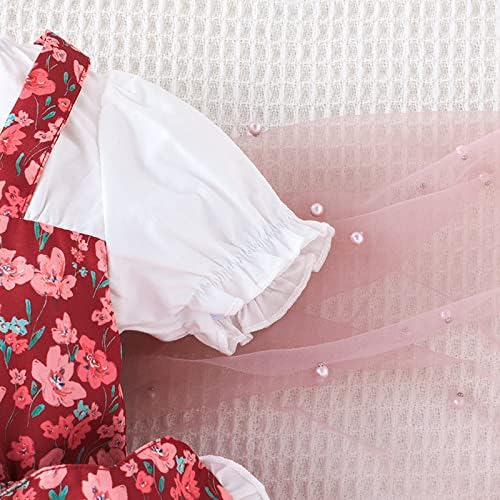 KAGAYD djevojke princeza haljina djevojčica kratki rukav crtani cvjetni Print ljetna plaža sarafan haljine za zabavu princeza haljina
