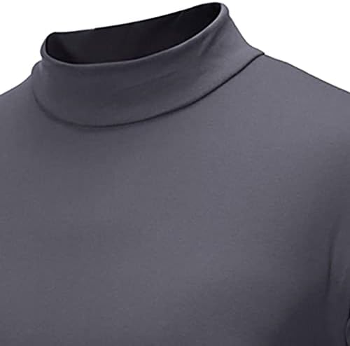 QTOCIO dolčevita za mušku duksericu Dugi rukav pamučna košulja pulover Slim Fit osnovne termo majice
