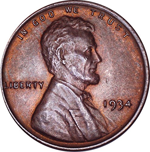 1934. Lincoln pšenični cent 1C sjajno neobično