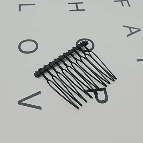 10 zuba metalni Crni češljevi za kosu Magic Hair Side Barrettes Wire Twist Bun Clamp Invisible Bang češalj 10kom