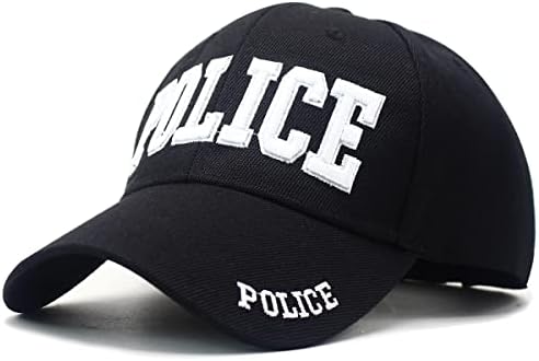 Crna Plava Policijska Podesiva bejzbol kapa policajac policajac oprema 3d vezeni Muški ženski šešir