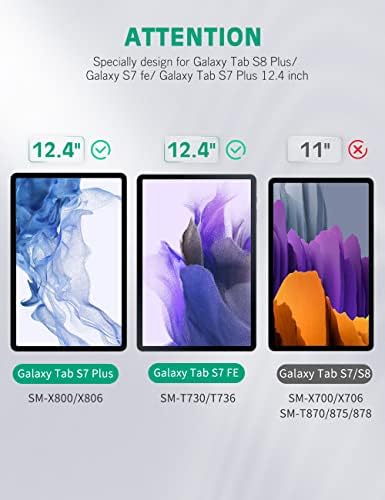 [2-Pack] apiker za Samsung Galaxy Tab S8 Plus / S7 FE/Galaxy Tab S7 Plus 12.4 inčni zaštitnik ekrana, kaljeno staklo za Galaxy Tab