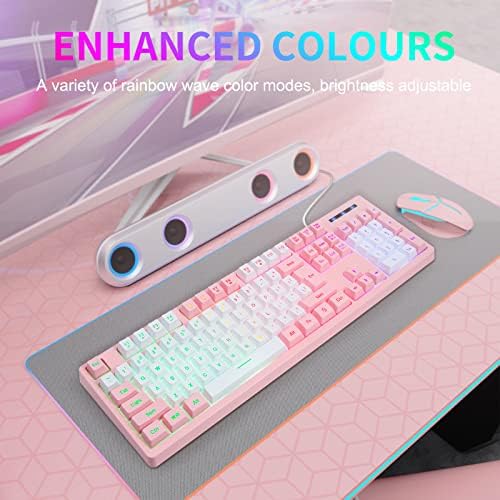 Huo Ji Gaming tastatura USB ožičena sa dugim LED pozadinskim osvetljenjem, mirnim plutajućim tasterima, mehanički osećaj, otporan