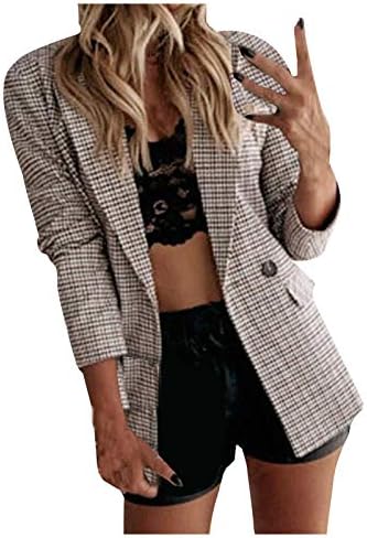 Blazer jakne za ženske gumne sa čvrstim jednostavnim odjećom niz jakna 2023 modni blazer