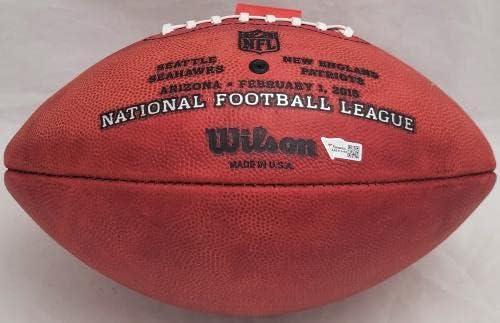 Tom Brady AUTOGREGED New England Patriots Službena NFL kožna super posuda Xlix logo fudbal fanatics holo Stock 206037 - AUTOGREME