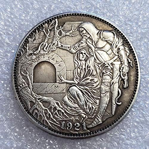 Challenge Coin 1921 Halloween lobanja glava Antikni bakar stari srebrni primorski novčić za kućnu sobu kolekciju kolekcije ureda kovanica