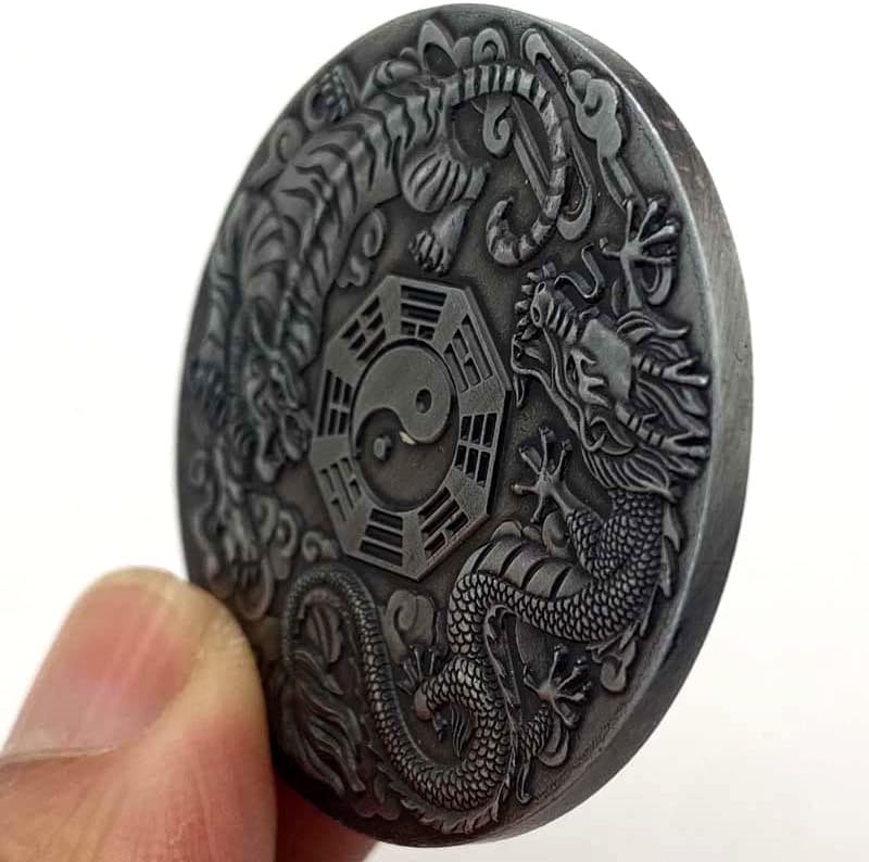 Longsenghudou Taiji tračevi nikl Ancient Silver Relief Coin Magic Play Finger Craft Coins Commemorativne kovanice