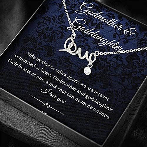 Nakit za poruke, ručno rađena ogrlica - personalizirana poklona Ljubavna ogrlica, kummota i božja ogrlica, rođendanski poklon za kumu